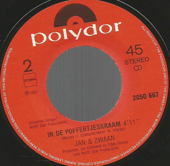 Jan & Zwaan - Het Kleine Huis 28835 Vinyl Singles Vinyl Goed / Hoes Goed