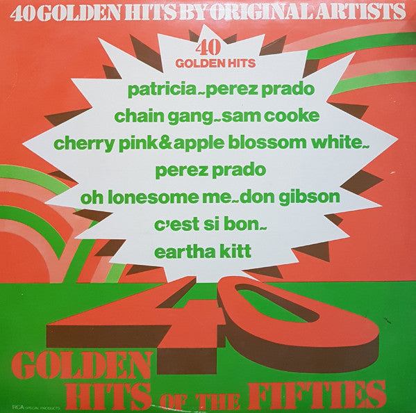 Various - 40 Golden Hits Of The Fifties (LP) Vinyl LP Vinyl Goed / Hoes Goed
