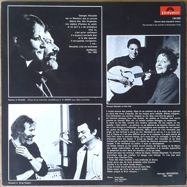 Georges Moustaki - Georges Moustaki (LP) Vinyl LP Vinyl Zeer Goed / Hoesje Goed "VINYLSINGLES.NL"