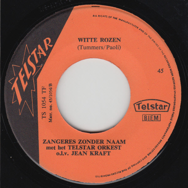 Zangeres Zonder Naam - Achter In 't Stille Klooster 38936 Vinyl Singles Vinyl Goed / Hoes Generic
