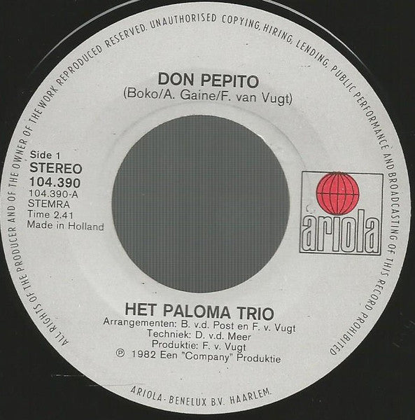 Paloma Trio - Don Pepito 14408