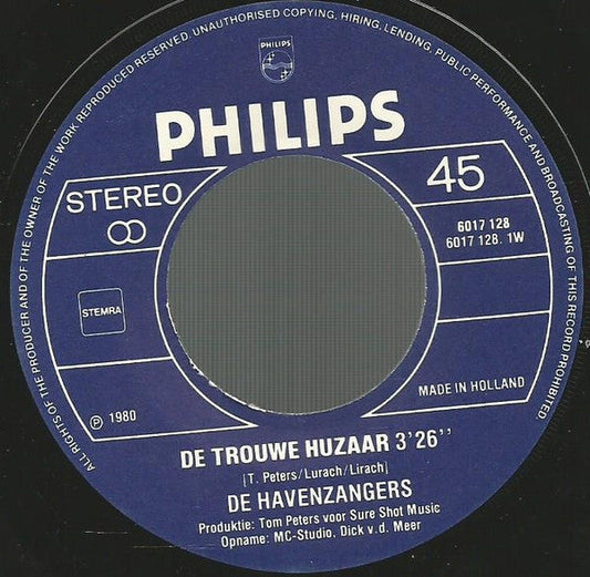 Havenzangers - De Trouwe Huzaar 39250 Vinyl Singles Vinyl Goed / Hoes Generic