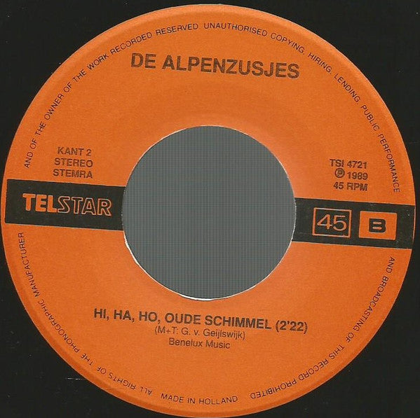 Alpenzusjes - Lucky Luke Leert Jodelen 29006 Vinyl Singles Vinyl Goed / Hoes Goed