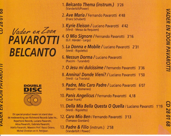 Luciano Pavarotti & Fernando Pavarotti - Belcanto (CD) Compact Disc Vinyl Goed / Hoes Goed