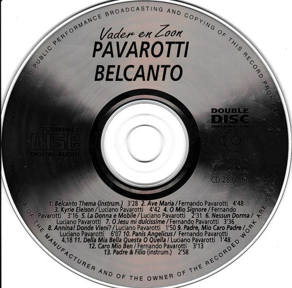 Luciano Pavarotti & Fernando Pavarotti - Belcanto (CD) Compact Disc Vinyl Goed / Hoes Goed