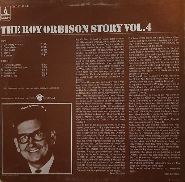 Roy Orbison - The Roy Orbison Story. Volume.4 (LP) 51146 Vinyl LP Vinyl Goed / Hoes Goed
