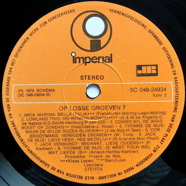 Various - Op Losse Groeven 7 (LP) 45241 Vinyl LP Vinyl Goed / Hoes Goed