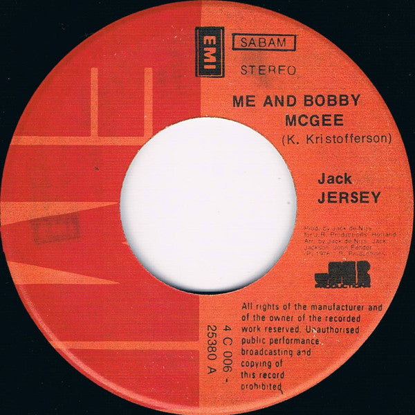 Jack Jersey - Me And Bobby McGee 31105 Vinyl Singles Vinyl Goed / Hoes Goed