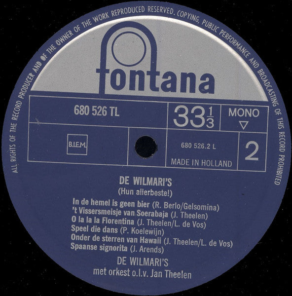 Wilmari's - Willkommen bei den Wilmari's (LP) 46254