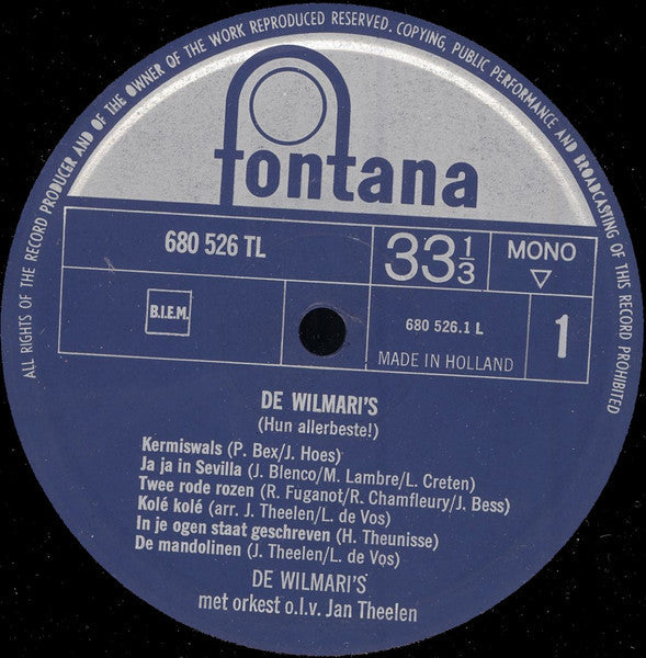 Wilmari's - Willkommen bei den Wilmari's (LP) 46254