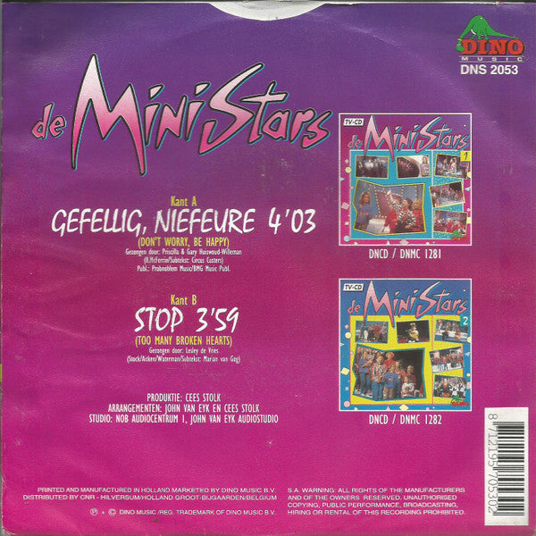 MiniStars - Gefellig, Niefeure (Don't Worry, Be Happy) 31465 Vinyl Singles Vinyl Goed / Hoes Goed