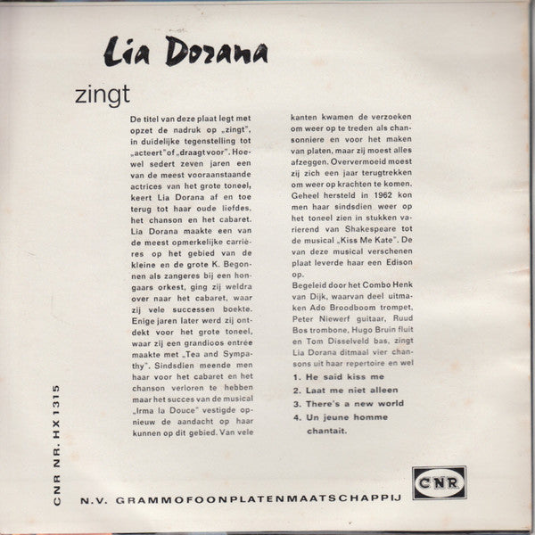 Lia Dorana - Lia Dorana Zingt: 32676 Vinyl Singles Vinyl Goed / Hoes Goed