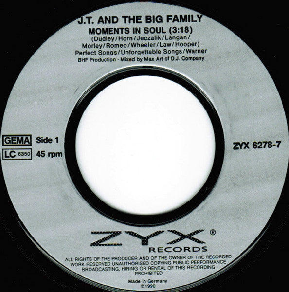 J.T. And The Big Family - Moments In Soul 14338 Vinyl Singles Vinyl Goed / Hoes Goed