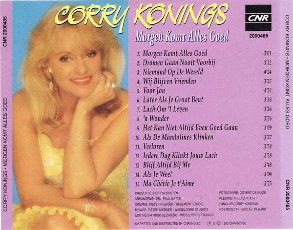 Corry Konings - Morgen Komt Alles Goed (CD) Compact Disc Vinyl Goed / Hoes Goed