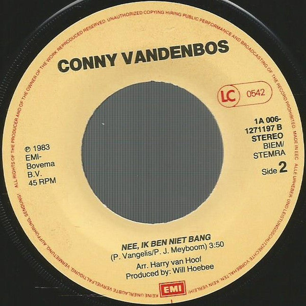 Conny Vandenbos - Johnny 13359 Vinyl Singles Vinyl Goed / Hoes Goed