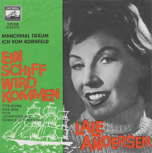 Lale Andersen - Ein Schiff Wird Kommen 42271 Vinyl Singles Vinyl Goed / Hoes Goed