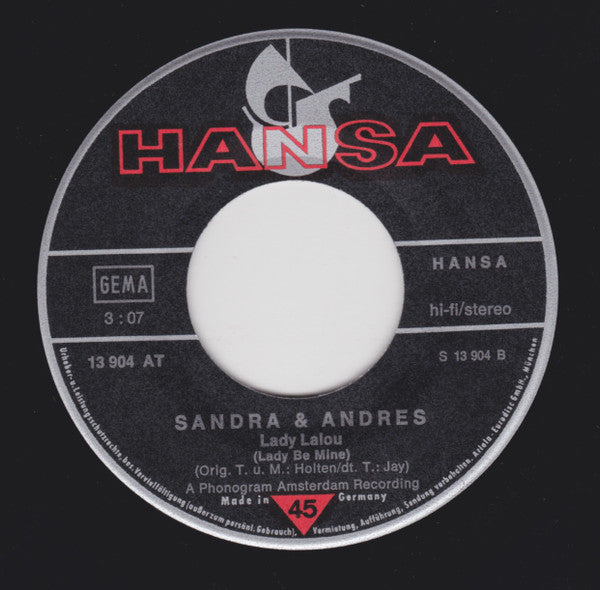 Sandra & Andres - So Geht Das Jede Nacht 03122 Vinyl Singles Vinyl Goed / Hoes Goed