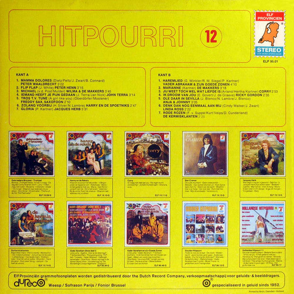 Various - Hitpourri 12 (LP) 49274 Vinyl LP Vinyl Goed / Hoes Goed