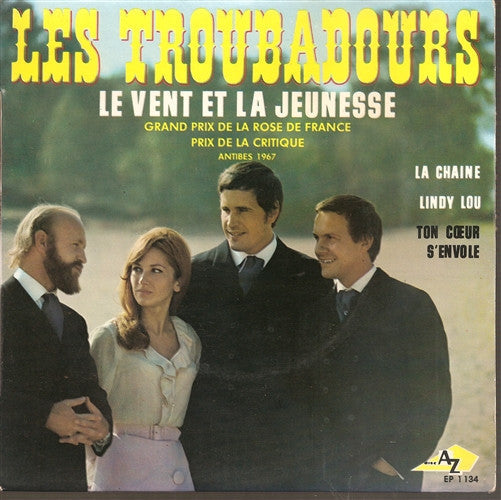 Les Troubadours - Le Vent Et La Jeunesse 32215 Vinyl Singles EP Vinyl Goed / Hoes Goed
