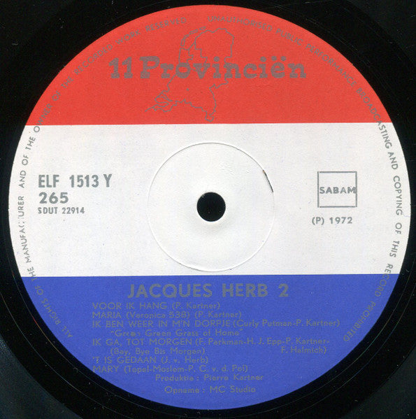Jacques Herb - Jacques Herb 2 (LP) 46766 Vinyl LP Vinyl Goed / Hoes Goed