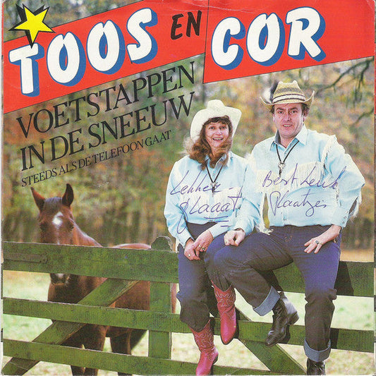 Toos & Cor - Voetstappen In De Sneeuw 28760 Vinyl Singles Vinyl Goed / Hoes Goed