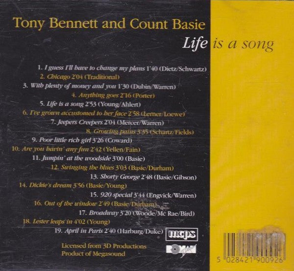 Tony Bennett And Count Basie - Life Is A Song (CD) Compact Disc Vinyl Goed / Hoes Goed