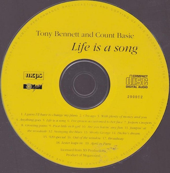 Tony Bennett And Count Basie - Life Is A Song (CD) Compact Disc Vinyl Goed / Hoes Goed