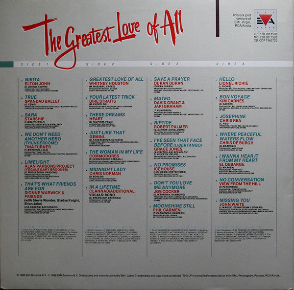 Various - The Greatest Love Of All (LP) 51478 Vinyl LP Dubbel Vinyl Goed / Hoes Goed
