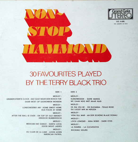Terry Black Trio - Non-Stop Hammond (LP) 50607 Vinyl LP Vinyl Goed / Hoes Goed
