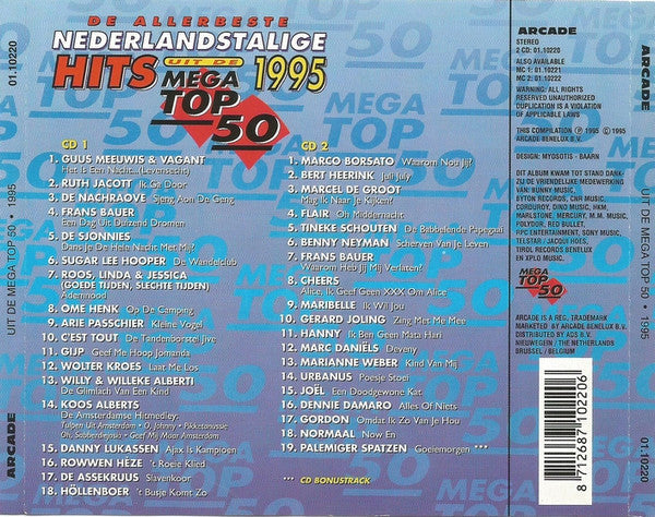 Various - De Allerbeste Nederlandstalige Hits Uit De Mega Top 50 • 1995 (CD) 70820 Compact Disc 2x Goede Staat