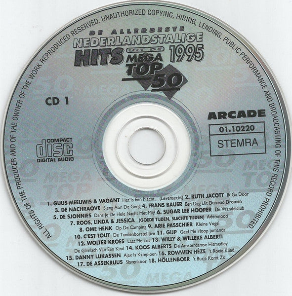 Various - De Allerbeste Nederlandstalige Hits Uit De Mega Top 50 • 1995 (CD) 70820 Compact Disc 2x Goede Staat