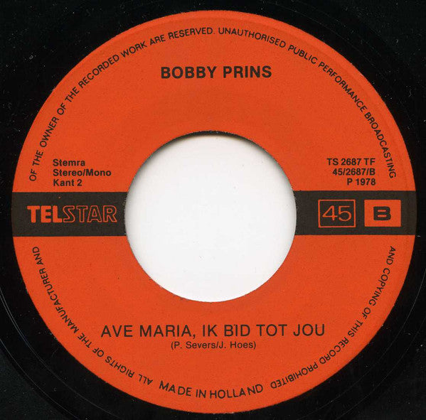 Bobby Prins - Ik Zoek Naar Een Dorp 42157 Vinyl Singles Vinyl Goed / Hoes Goed