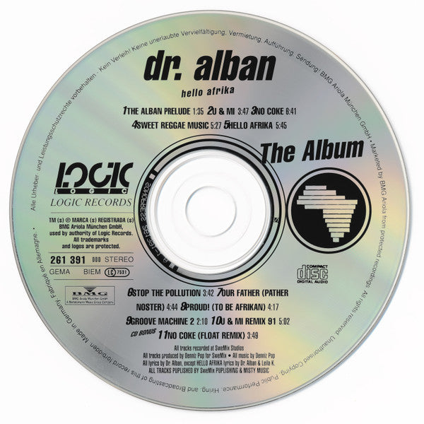 Dr. Alban - Hello Afrika (The Album) (CD) 70809 Compact Disc Goede Staat