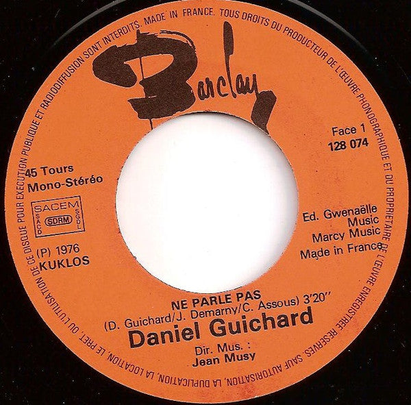 Daniel Guichard - Ne Parle Pas 30945 Vinyl Singles Vinyl Goed / Hoes Goed