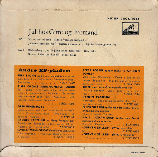 Gitte Og Farmand - Jul Hos Gitte Og Farmand 18634 Vinyl Singles Vinyl Goed / Hoes Goed