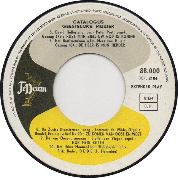 Residentie Mannenkoor - Blijf Bij Ons Heer 23503 Vinyl Singles EP Vinyl Goed / Hoes Goed
