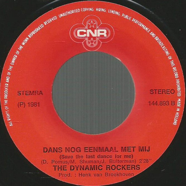 Dynamic Rockers - Jenny Kom Bij Me 15511 Vinyl Singles Vinyl Goed / Hoes Goed