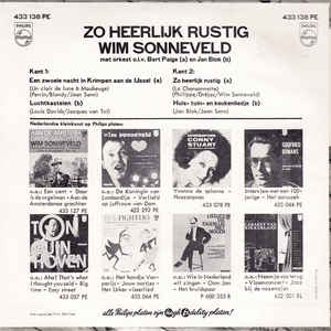 Wim Sonneveld - Zo Heerlijk Rustig 43392 Vinyl Singles EP Vinyl Goed / Hoes Goed