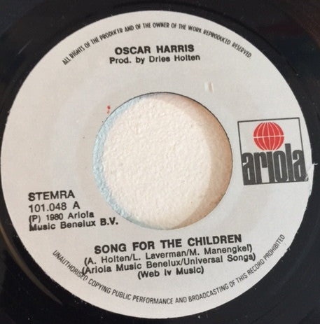 Oscar Harris - Song For The Children 43421 Vinyl Singles Vinyl Goed / Hoes Goed