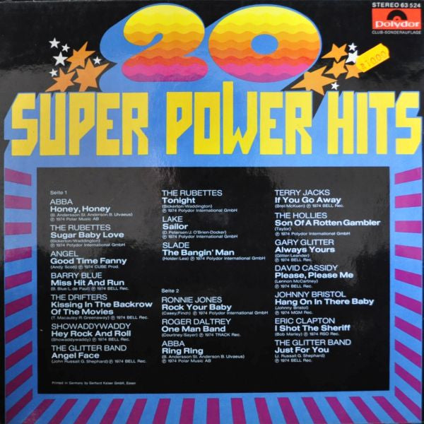 Various - 20 Super Power Hits (LP) 49520 Vinyl LP Vinyl Goed / Hoes Goed