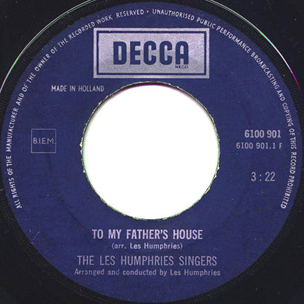 Les Humphries Singers - To My Father's House 26680 Vinyl Singles Vinyl Goed / Hoes Generic