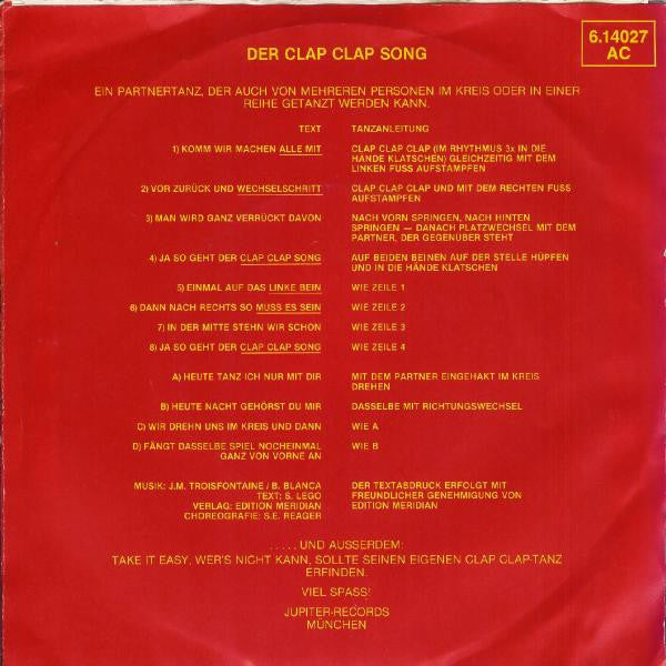Roberto Blanco - Der Clap Clap Song 34838 Vinyl Singles Vinyl Goed / Hoes Goed