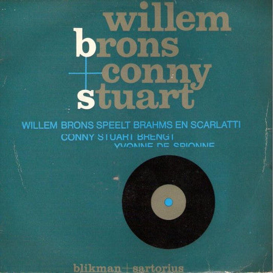Willem Brons + Conny Stuart - Speelt Brahms En Scarlatti 41048 Vinyl Singles Vinyl Goed / Hoes Goed