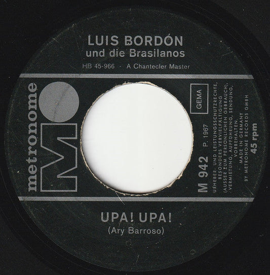 Luis Bordón Und Die Brasilanos - Upa ! Upa ! 15651 Vinyl Singles Vinyl Goed / Hoes Goed