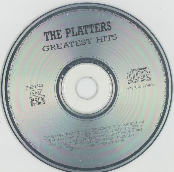 Platters - Greatest Hits (CD) Compact Disc Vinyl Goed / Hoes Goed