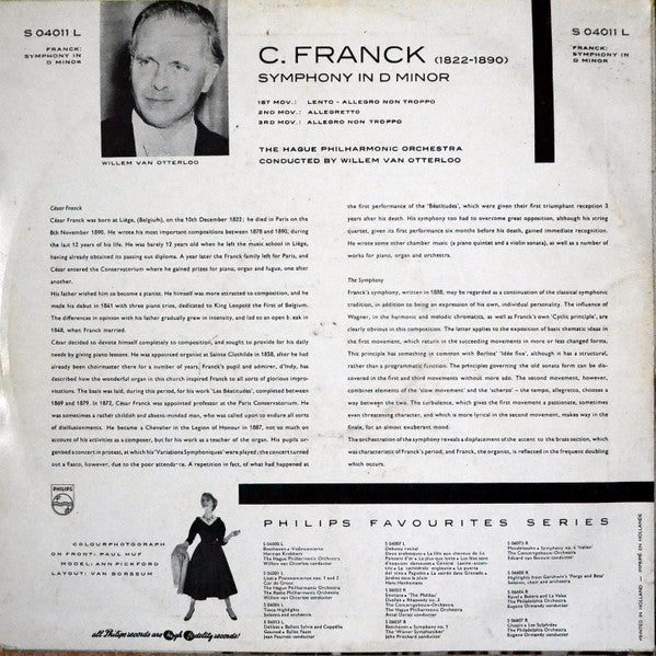 Cesar Franck Willem Van Otterloo – The Residency-Orchestra (Den Haag) (LP) 42264