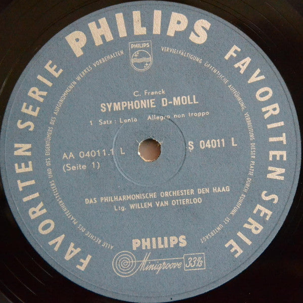 Cesar Franck Willem Van Otterloo - The Residency-Orchestra (The Hague) (LP) 42264 Vinyl LP Vinyl Goed / Hoes Goed