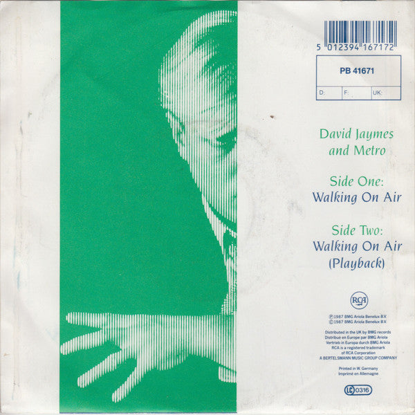 David Jaymes And Metro - Walking On Air 21804 Vinyl Singles Vinyl Goed / Hoes Goed
