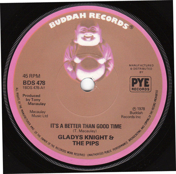 Gladys Knight And The Pips - It's A Better Than Good Time (US) Vinyl Singles Vinyl Zeer Goed / Hoesje Generic "VINYLSINGLES.NL"