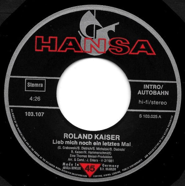 Roland Kaiser - Lieb' Mich Ein Letztes Mal 40947
